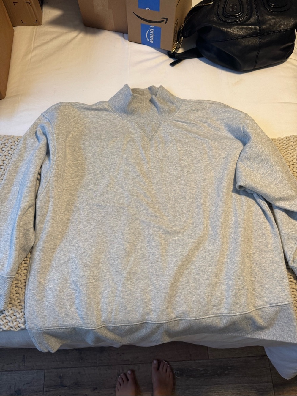 Universal Thread Heather Gray Mock Neck Sweatershirt